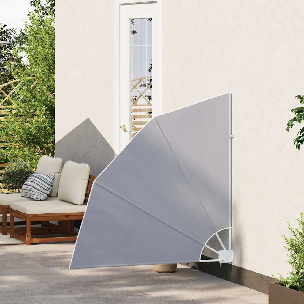 Tenda Laterale per Balcone Pieghevole Grigia 140x140 cm