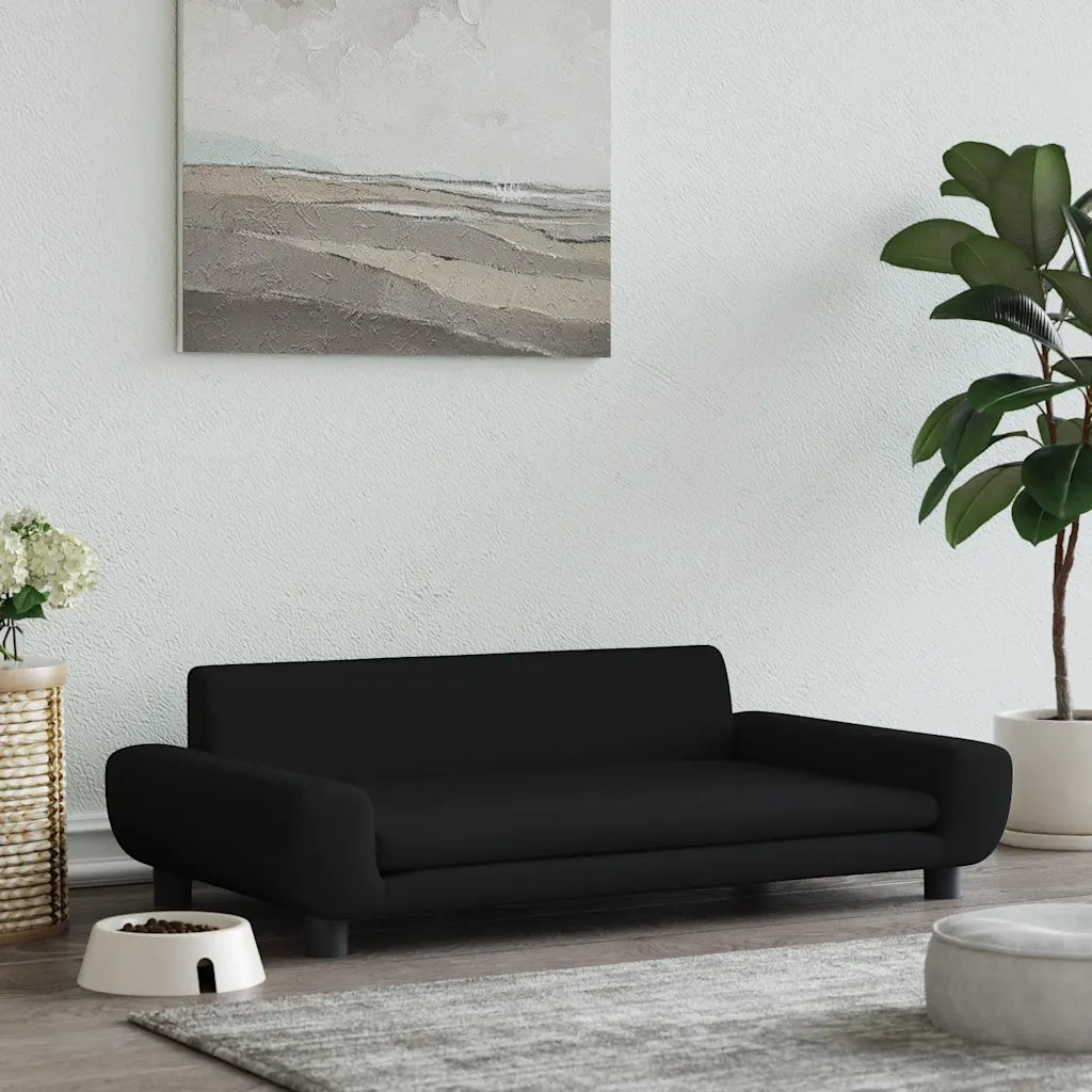 Lettino per Cani Nero 100x54x33 cm in Velluto CFW4580452