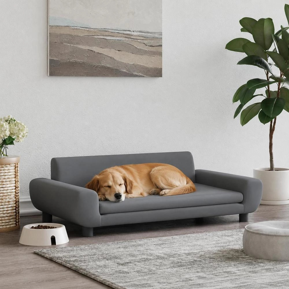 Dog Bed Dark Grey 100x54x33 Cm Velvet