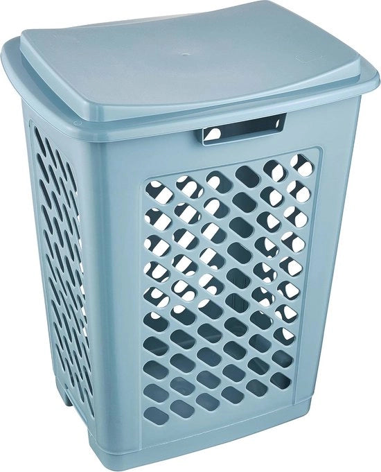 Wastebasket con coperchio a cardano e progetto aerodinamico - 60 l - Blu Nordic