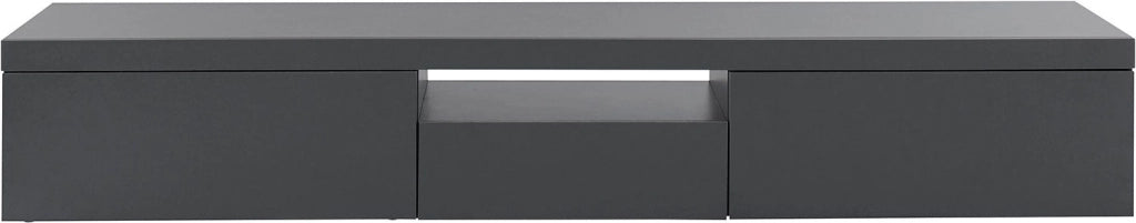 Mobile Tv 3 Ante e Ripiano a Giorno 220x40x35 cm Essential 2A 1R Grigio Antracite Opaco