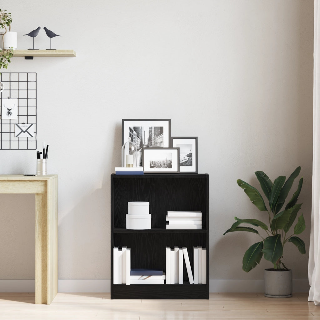 Libreria  Nera 60x24x76 cm in Legno Ingegnerizzato