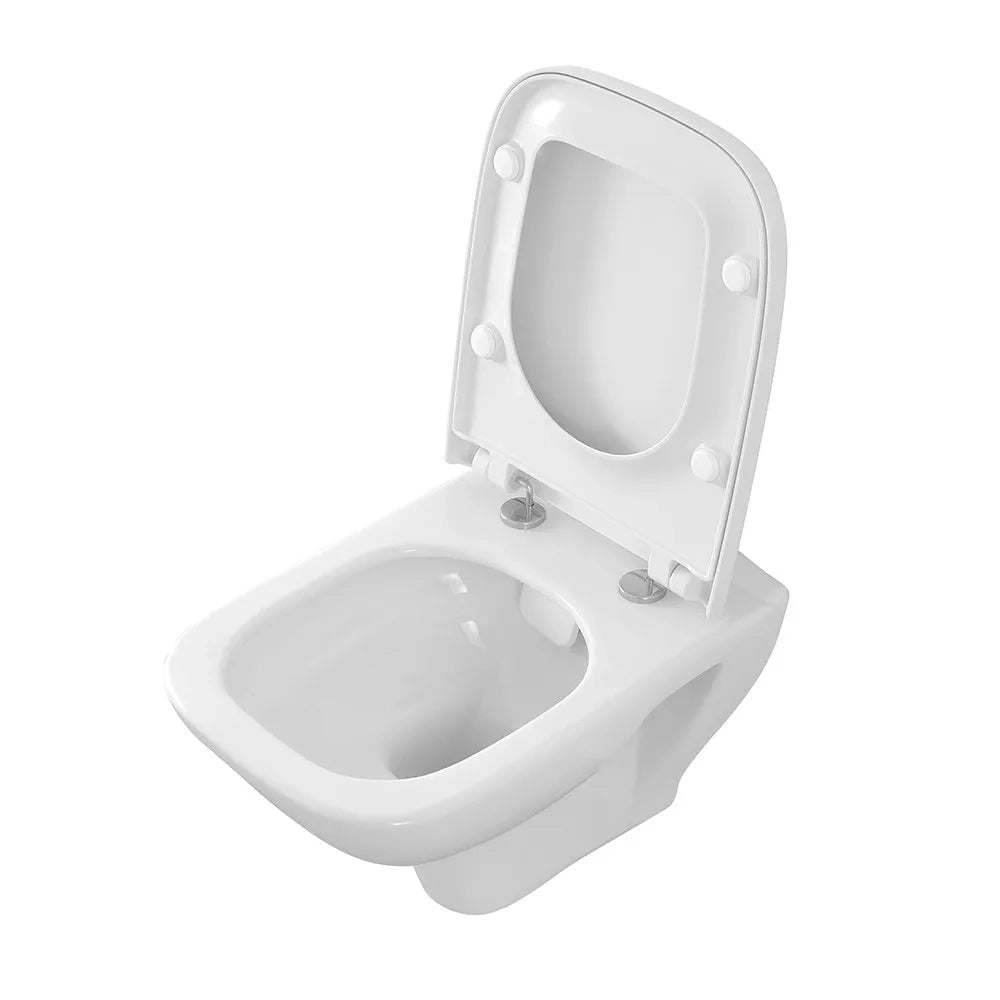 Sanitari sospesi Rimless in ceramica lucido e copriwc originale  Venti