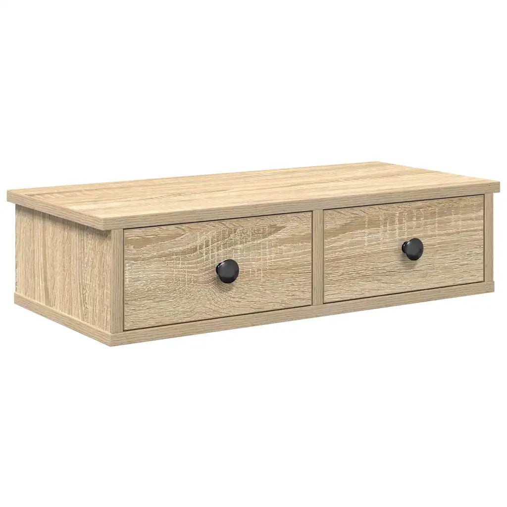 Scaffale a Parete con Cassetti Sonoma 60x28x15 cm in Truciolato 859943