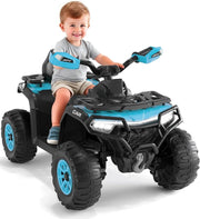 Quad Elettrico Fuoristrada 12V per Bambini con Telecomando; Sospensioni; Bluetooth e Luci LED; 3-8 Anni