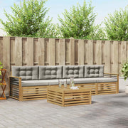 Set di divani da esterno 5 pcs Bianco e Grigio Chiaro 3390016