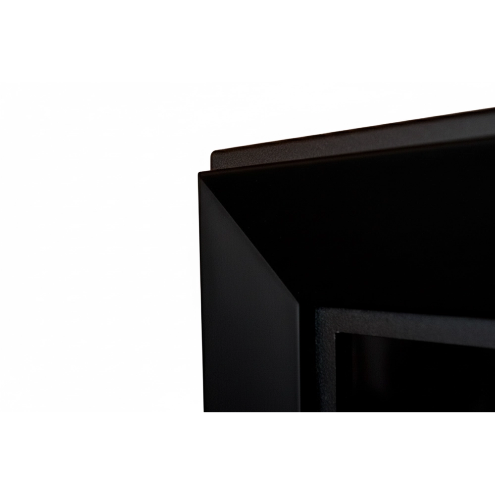 Caminetto a Bioetanolo Frame 1200 SimpleFire da incasso con Vetro - Nero Opaco