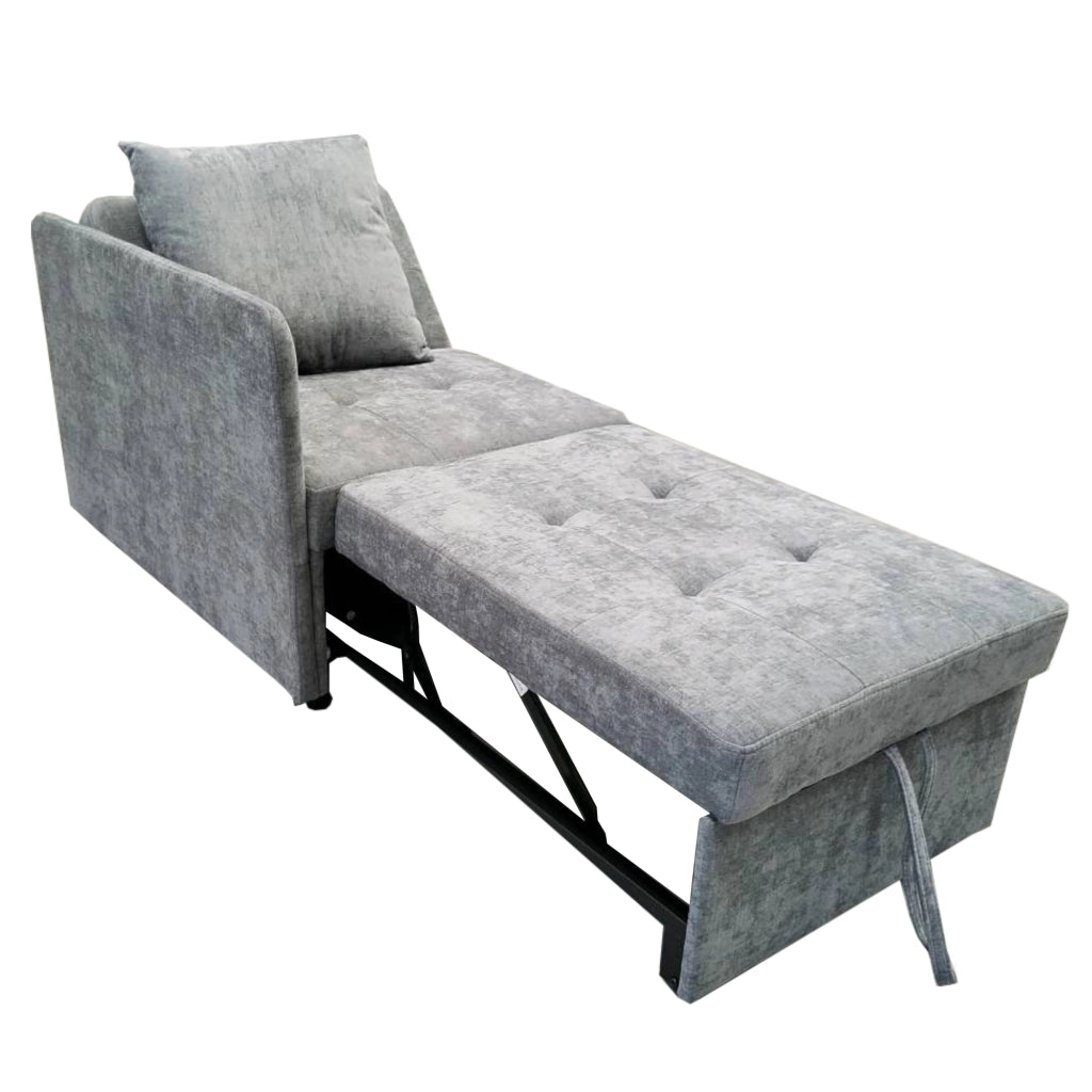 Divano Letto Multifunzione 3 in 1 con Schienale Regolabile ¨C MINIMAL ¨C Tessuto Lino