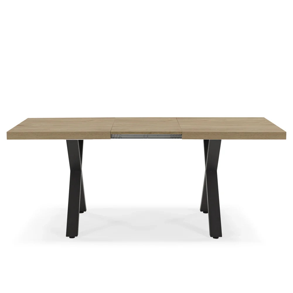 Tavolo allungabile da pranzo Noce Nodato 145x85 MADE IN ITALY modello PABLO fino a 195 CM per sala da pranzo, cucina e soggiorno, design moderno con top in melaminico