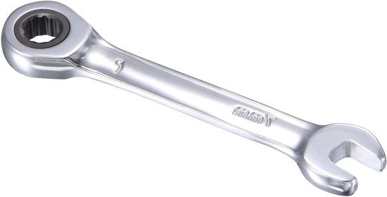 Chiave inglese a 7 mm con manubrio corto, metrico, 72 denti, 12 punte, CR-V, con manubrio a forma di scatola