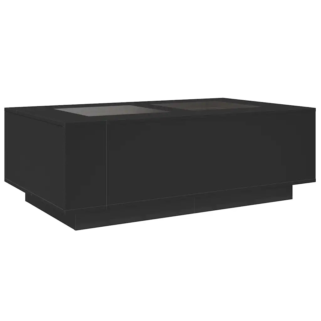 vidaXL Tavolino da Salotto con LED Infinity Nero 116x69x40 cm
