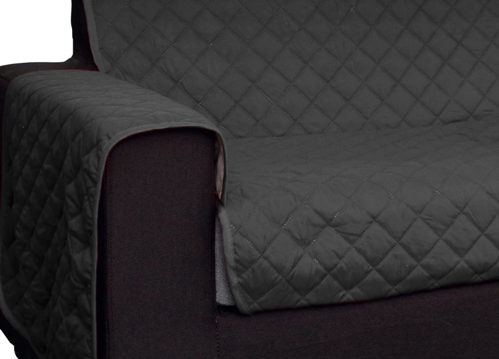 Copridivano Con Penisola Antimacchia Trapuntato Modello Star Colore Grigio Scuro - 290cm - Grigio Scuro