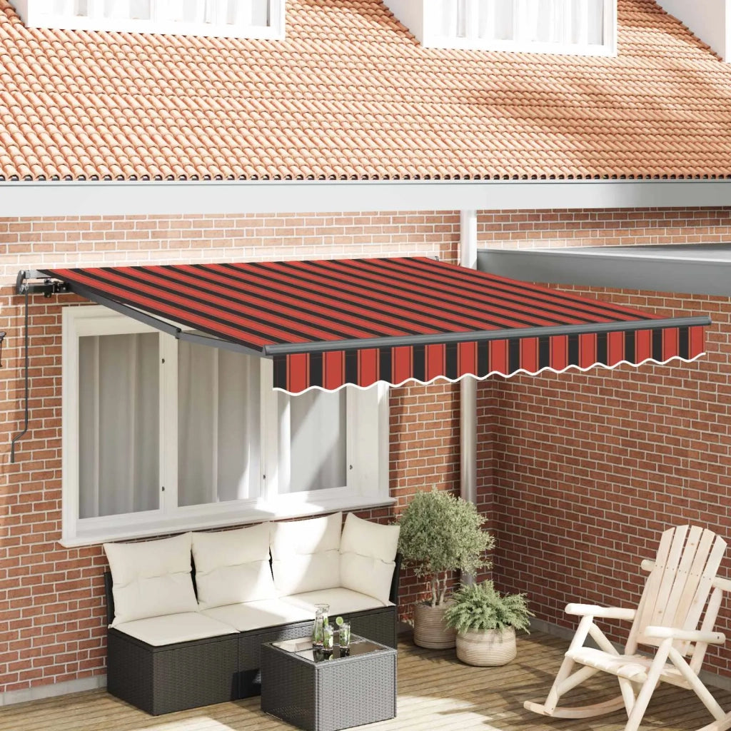 Tenda retrattile-Tenda parasole per balcone arancione e marrone 300 x 250 cm 282116