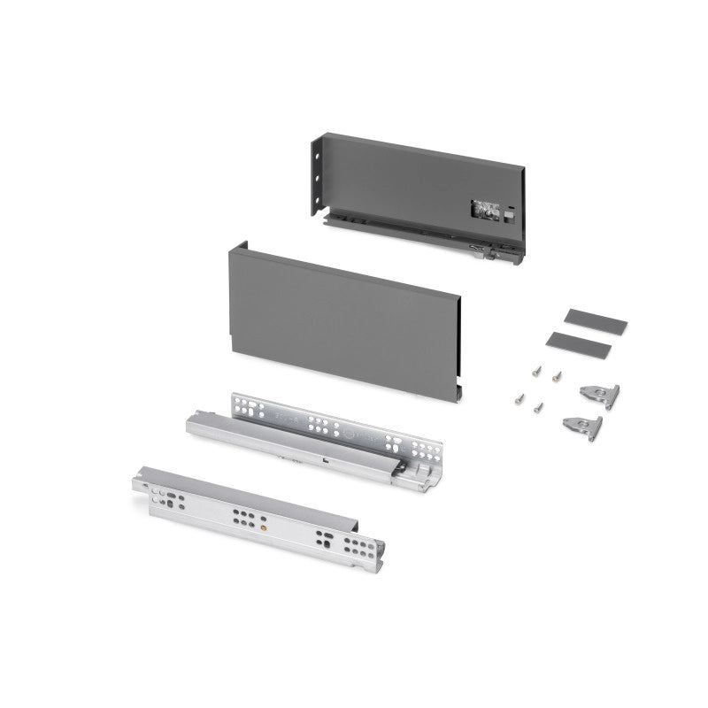 Cassetto esterno Protone 30kg, guide di estrazione totale con una chiusura soft, altezza 131mm, profondità 350mm, Acc..
