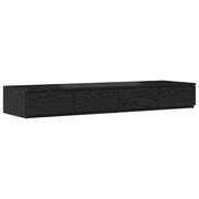 Cassetti per letto | Comodino | Armadio da Notte | Mobiletto da notte Rovere Nero 120 x 36,5 x 16,5 cm