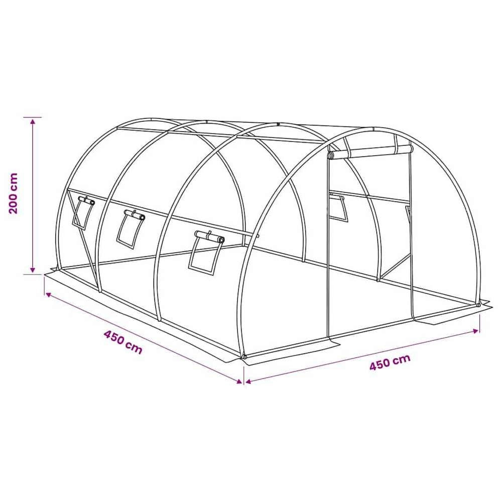 Greenhouse 13.5square Meter 450x300x200 Cm