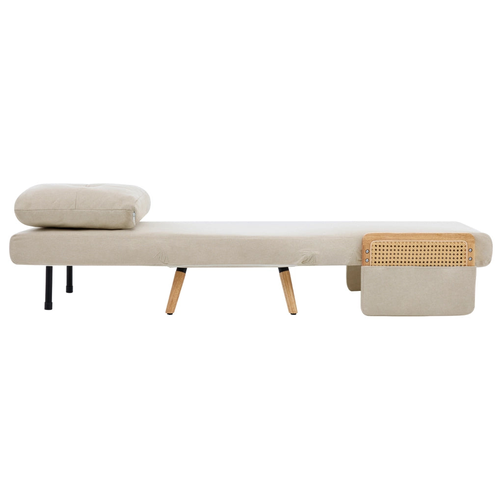 Poltrona letto 3 in 1 reclinabile a 5 posizioni; 67;5 x 73 x 86;5 cm; beige