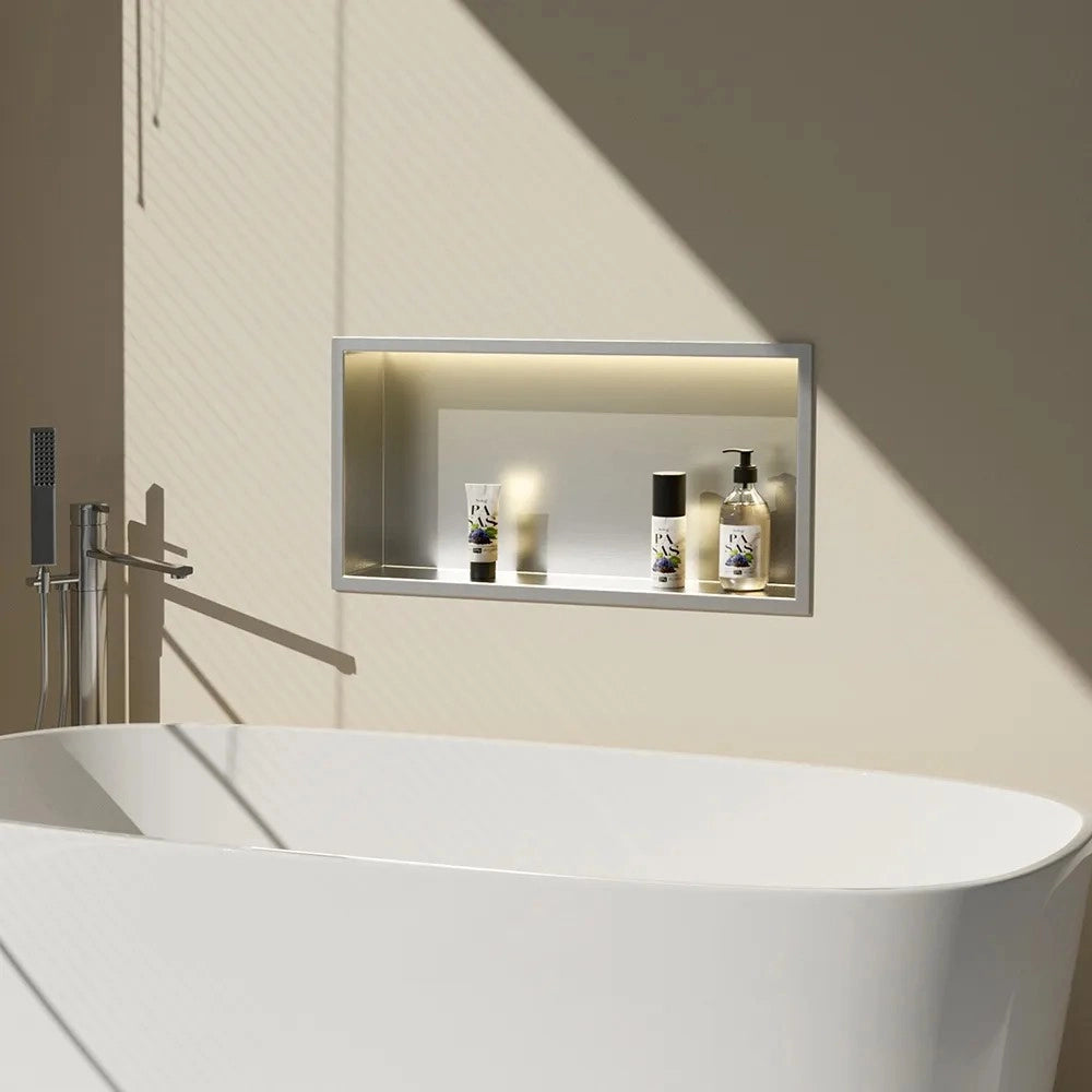 Mensola Bagno Led 30x60 Steel Brush