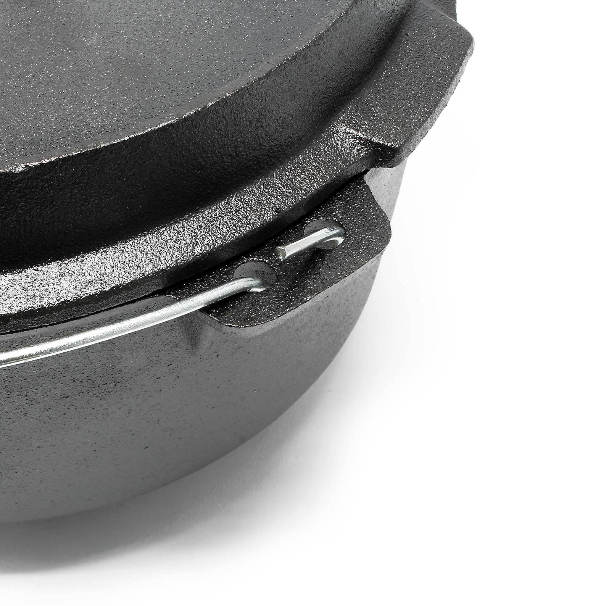 Dutch Oven Forno Olandese con Pentola in ghisa 9l sottopentola e solleva coperchio per fuoco campeggio