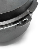 Dutch Oven Forno Olandese con Pentola in ghisa 9l sottopentola e solleva coperchio per fuoco campeggio