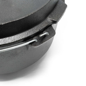 Dutch Oven Forno Olandese con Pentola in ghisa 9l sottopentola e solleva coperchio per fuoco campeggio