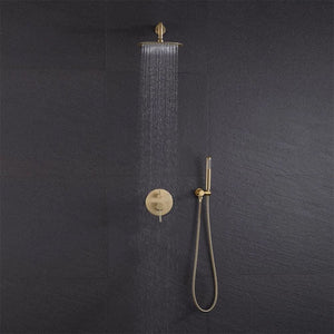 Set Doccia Da Incasso Rea Lungo Gold Matt + Box