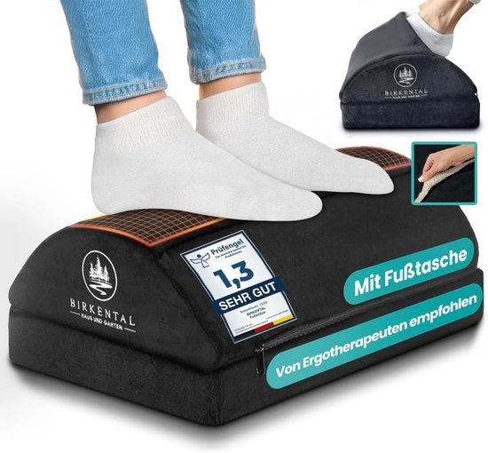 Supporto Ergonomico per Piedi con Tappetino Antiscivolo per Ufficio