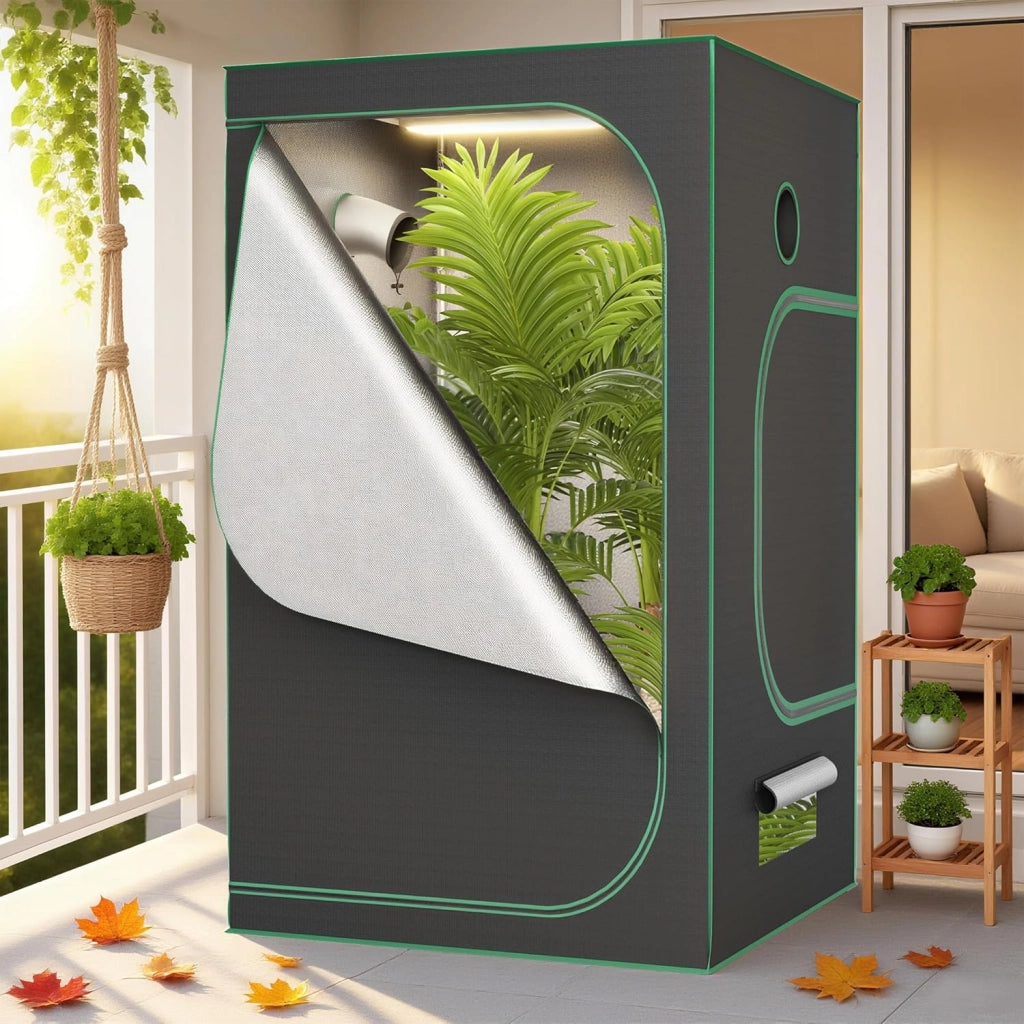 Tenda per coltivazione, 120 x 60 x 150 cm, con Mylar riflettente, impermeabile, per piante domestiche, crescere, spazio