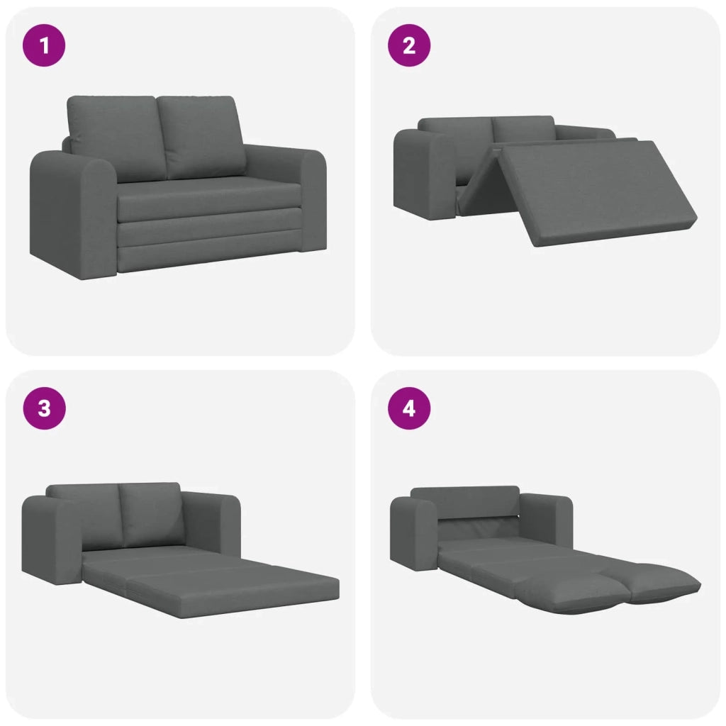 Divano letto 60cm Grigio scuro Tessuto 4106674