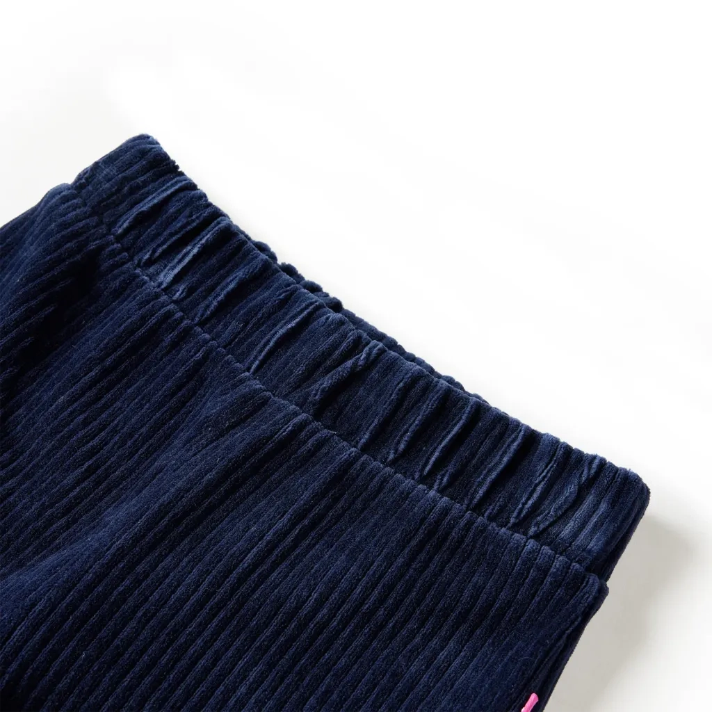 Pantaloni da Bambino in Velluto a Coste Blu Marino 128 CFW7030557