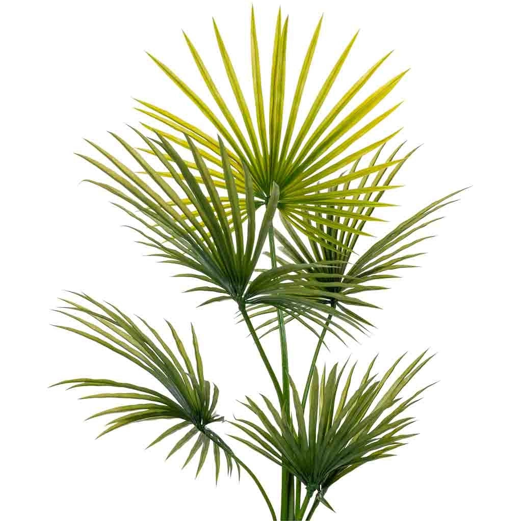 Palma artificiale decorativa Kwai con 6 foglie verde 90x90x130