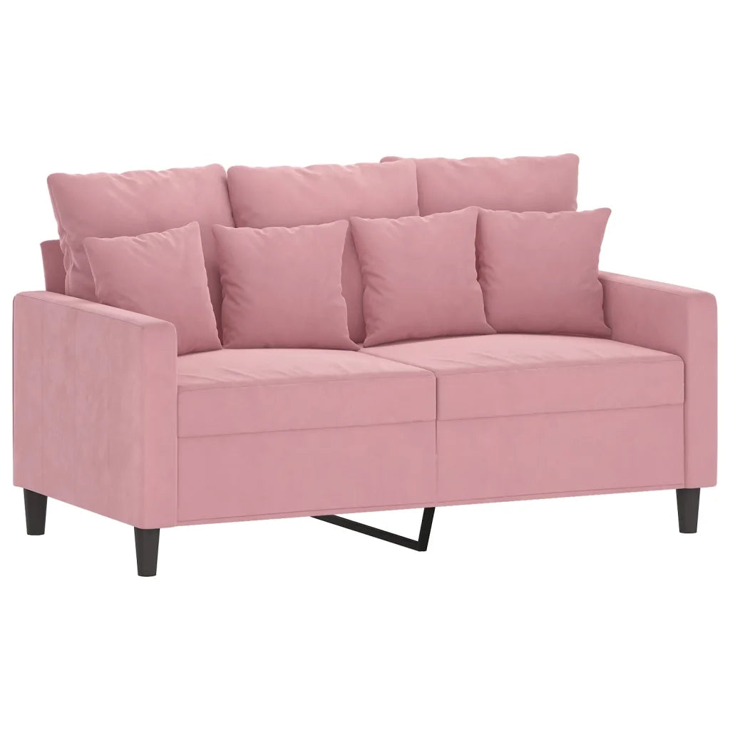 Set di Divani 2 pz con Cuscini rosa in Velluto 3201703