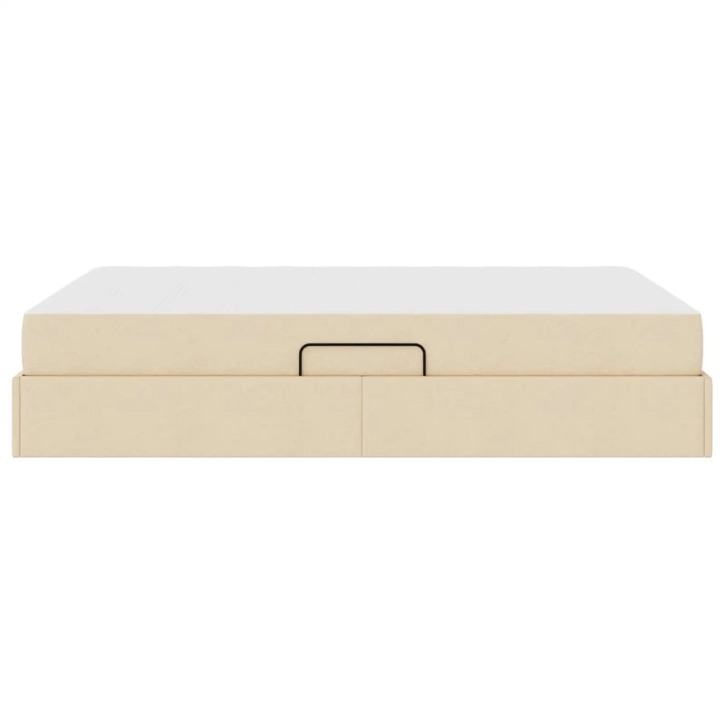 Letto con contenitore e materasso Crema 140 x 200 cm Poliestere 3399668