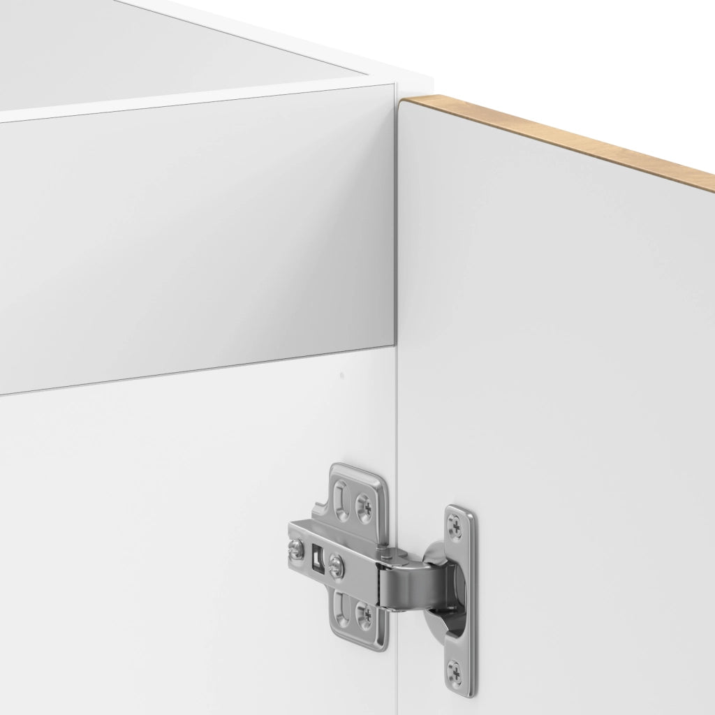 Armadio da Cucina  "Kalmar" con Doppio Lavabo Rovere Artigianale Legno Ingegnerizzato
