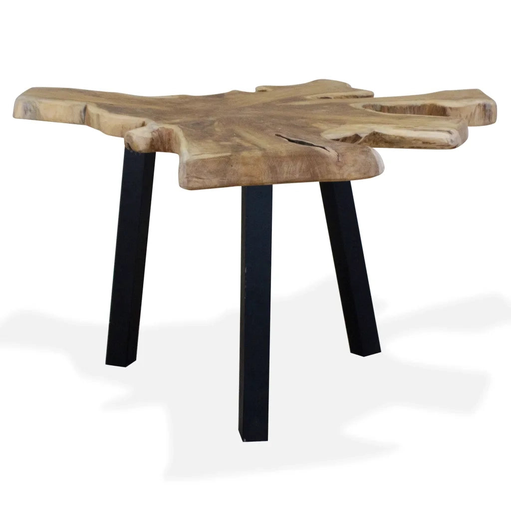 Tavolino da CaffÃ¨ in Autentico Legno di Teak 80x70x38 cm