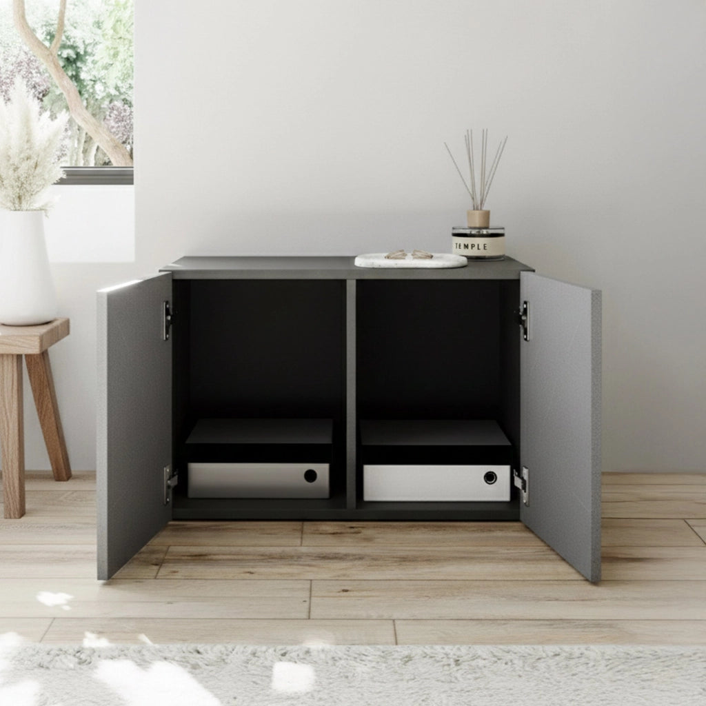 Scorrano, Mobile da Ingresso 2 Paia, 63x35x41h cm Grigio