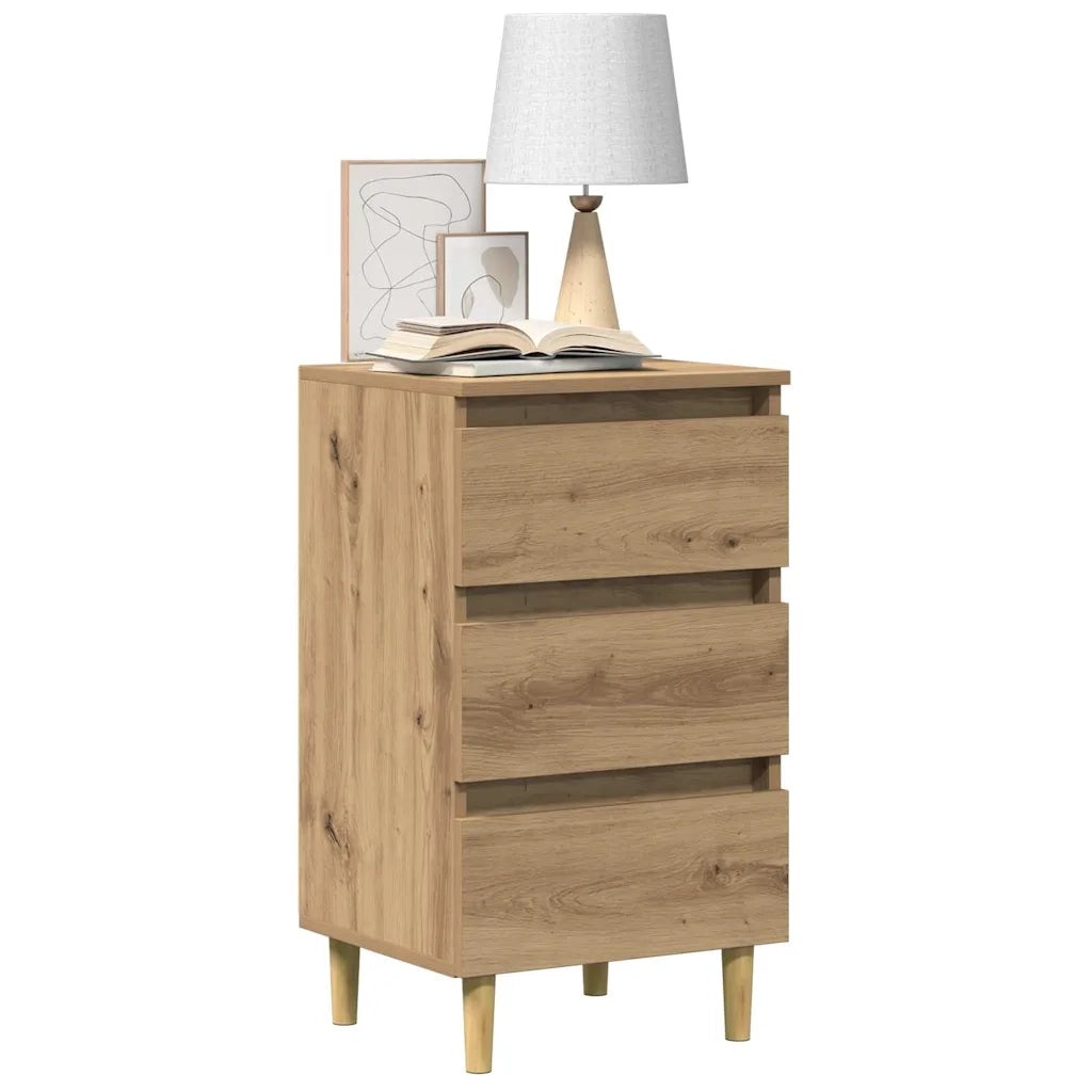 vidaXL Comodino Rovere Artigianale 40x35x69 cm in Legno Multistrato