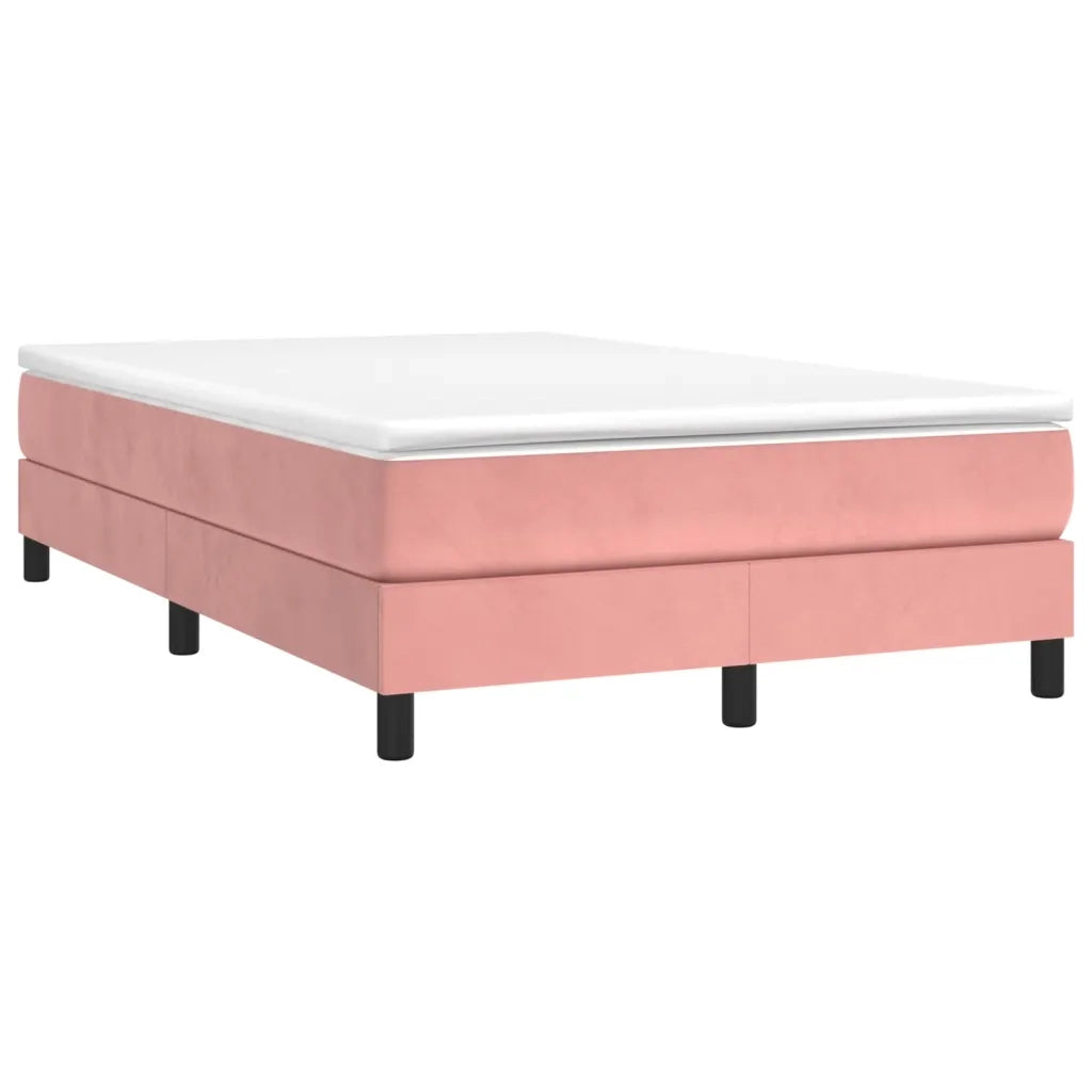 Struttura Letto a Rete a Molle-Giroletto Rosa 120x200 cm in Velluto 974466