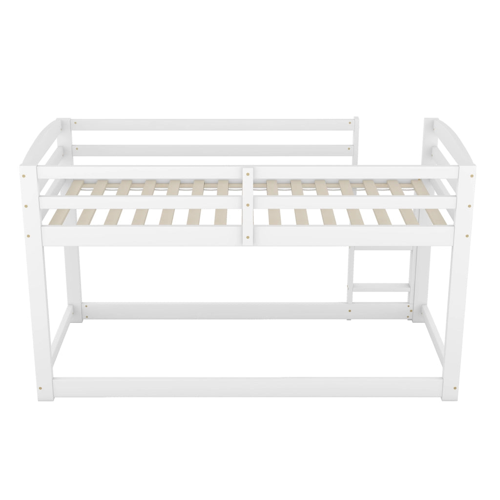 Letto a castello 90x200 cm salvaspazio; legno; bianco