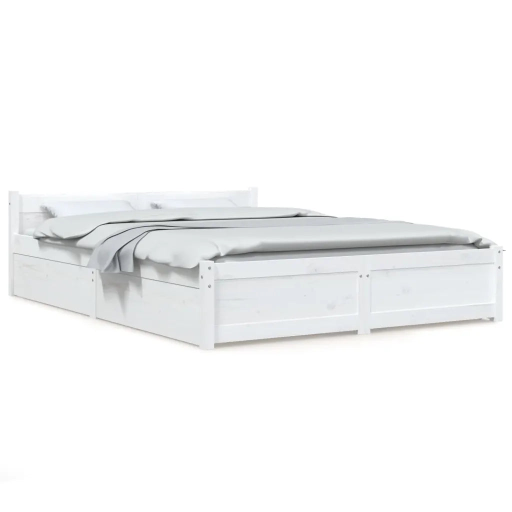 Giroletto con Cassetti Bianco 150x200 cm King Size 3103565
