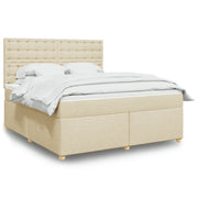 Giroletto a Molle con Materasso Crema 180x200 cm in Tessuto 3293678