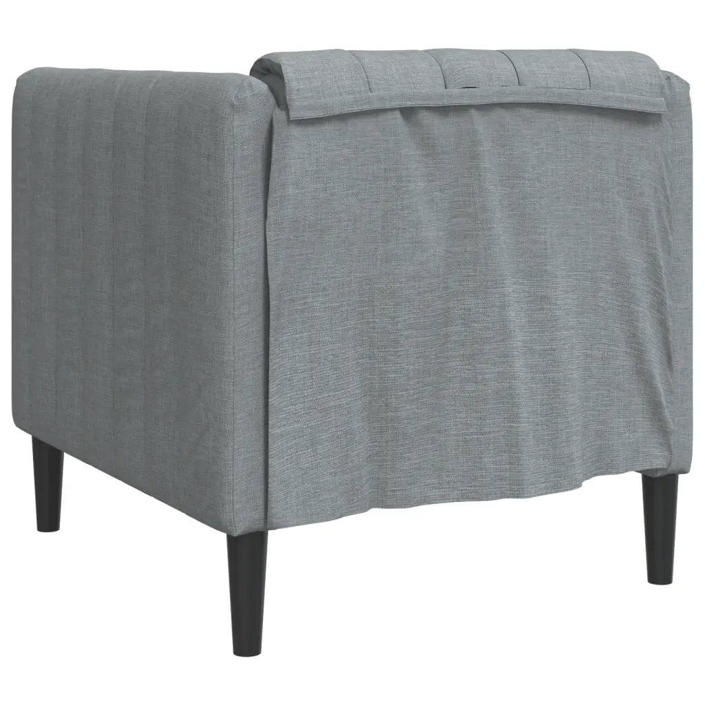 Poltrona Grigio Chiaro in Tessuto 372595