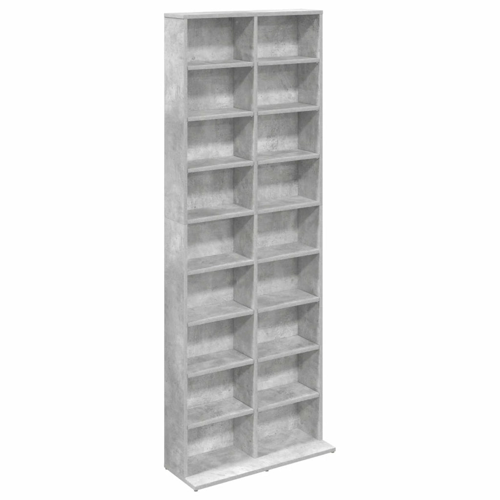 Mobile per CD Grigio Cemento 65 x 23,5 x 175 cm 8012661