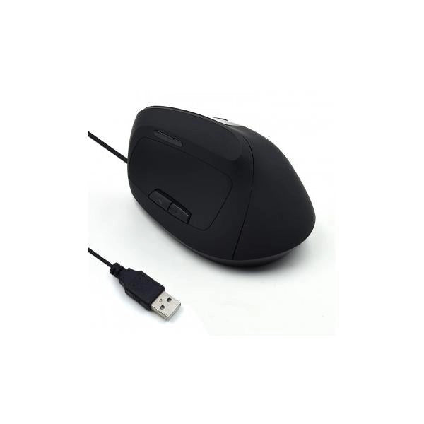 MOUSE USB ERGONOMICO IMPUGNATURA VERT.