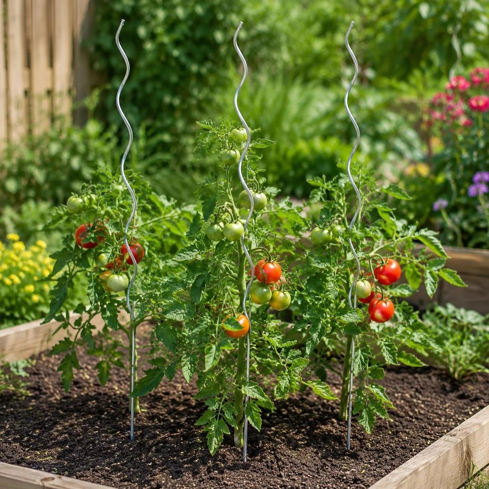 Tomato Spiral Stakes, 20 Pieces, 170 Cm, Galvanized Steel