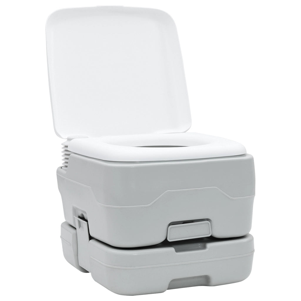 Toilette da Campeggio Corpo Grigio + Coperchio Bianco + Grigio Cool
