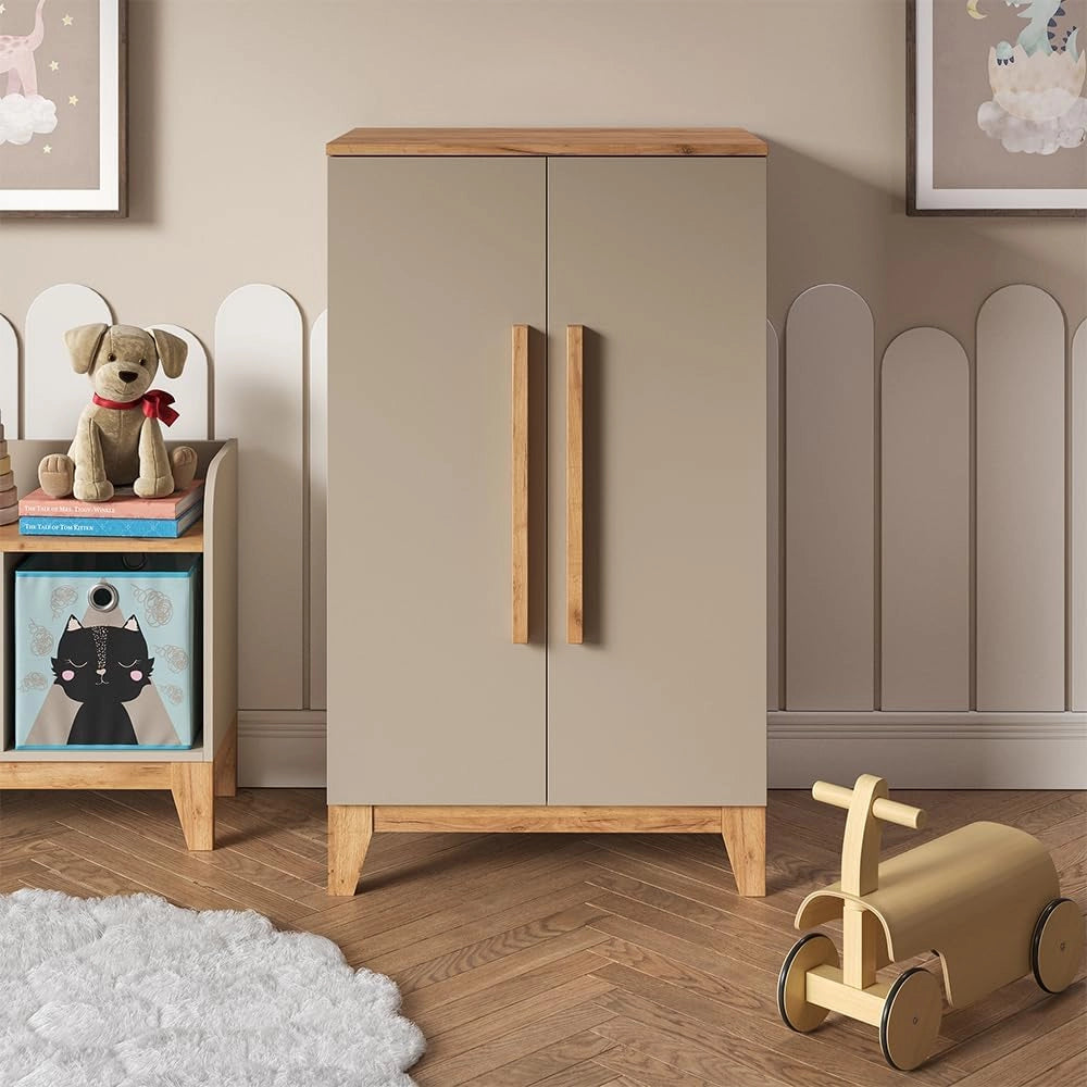 Armadio per bambini Malia, Cashmere/Artigianale, 70 x 120 cm, per la conservazione di abbigliamento per bambini e combinabile