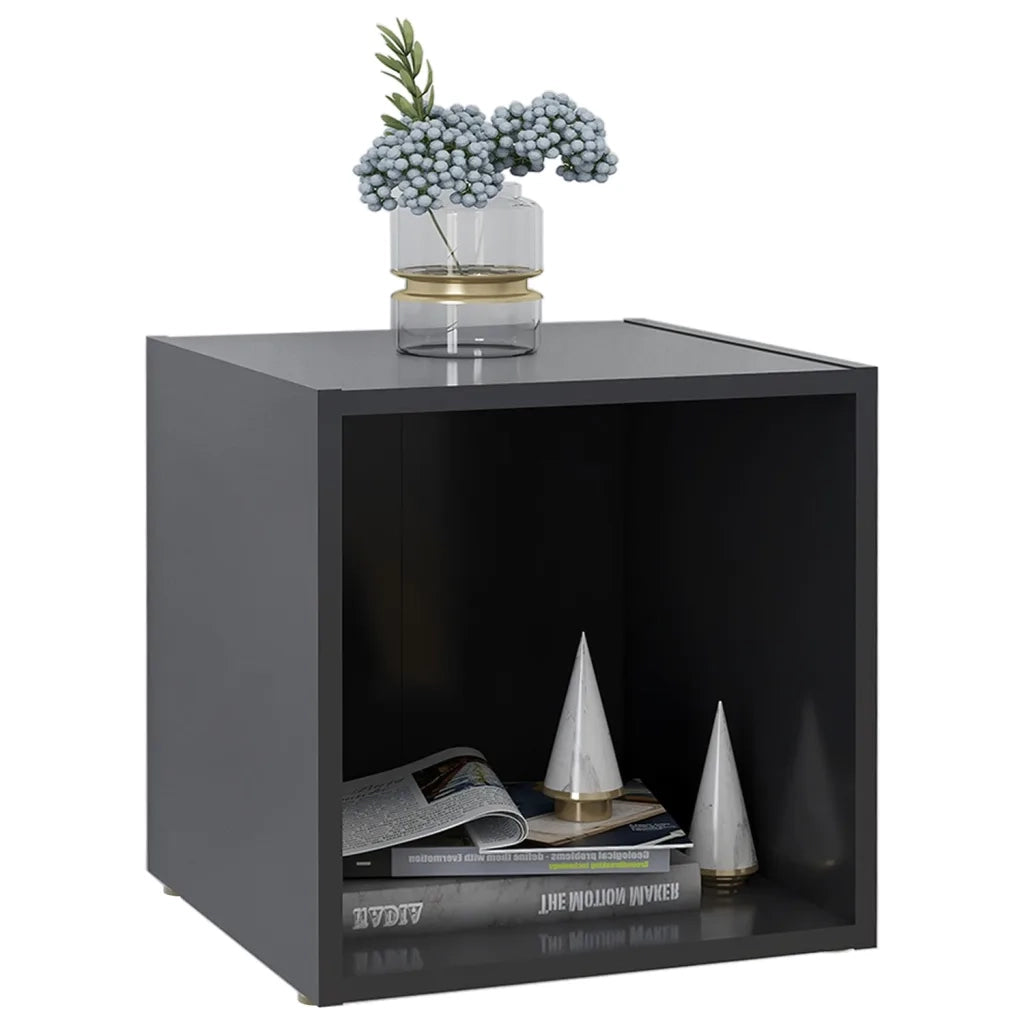 Mobili Porta TV 4 pz Grigi 37x35x37 cm in Legno Multistrato 805506
