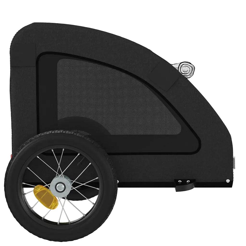 Rimorchio da Bici per Animali Nero Oxford e Ferro CFW3642049