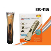 Trade Shop - Rasoio Elettrico Taglia Capelli Regola Barba Impermeabile Ricaricabile Rfc-1107 -